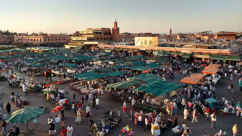Morocco travel blog – Jemaa el-Fna square in Marrakech